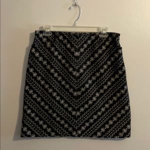 Black and White patterned Pencil Skirt